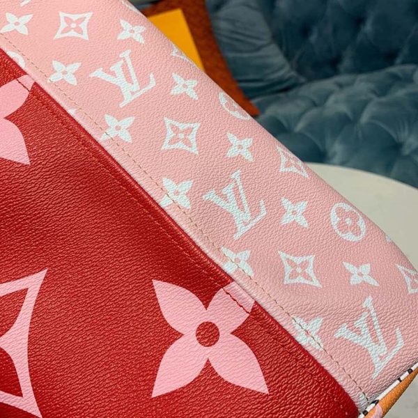 LV Neverfull MM Tote Bag Monogram Canvas Red/Pink For Women, Shoulder Bags 12.2in/31cm LV M44567