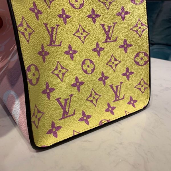 LV OnTheGo GM Tote Bag Monogram Giant Canvas Red/Pink/Yellow For Women, Shoulder Bags 16.3in/41.5cm LV M44569