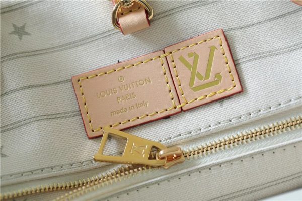 LV Onthego GM Monogram Giant And Raffia White/ Pink For Women, Shoulder And Crossbody Bags 41cm/16.1in LV