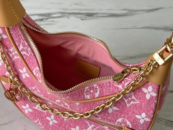 LV Loop Since 1854 Jacquard Pink By Nicolas Ghesquière For Cruise Show, WoHandbags 9.1in/23cm LV M81166