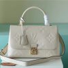 LV Madeleine MM Monogram Empreinte Creme Beige For Women, Shoulder and Crossbody Bags 11.8in/30cm LV