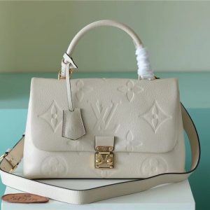 LV Madeleine MM Monogram Empreinte Creme Beige For Women, Shoulder and Crossbody Bags 11.8in/30cm LV