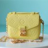 LV Micro Metis Monogram Empreinte Yellow For Women, Women’s Handbags, Shoulder And Crossbody Bags 5.5in/14cm LV M81407