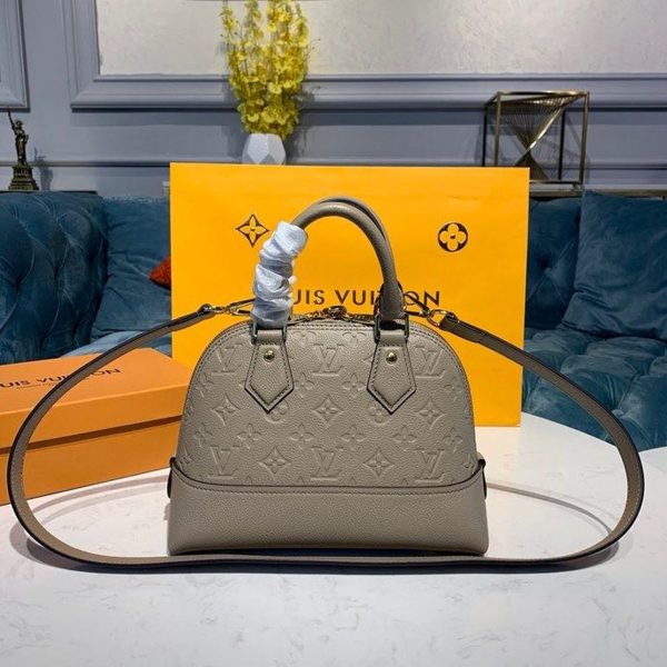 LV Neo Alma BB Monogram Empreinte Galet Grey For Women, Shoulder And Crossbody Bags 9.8in/25cm LV