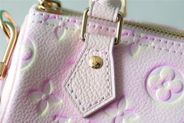 LV Nano Speedy Monogram Empreinte Pink For Women, Shoulder And Crossbody Bags 16cm/6.3in LV M81508