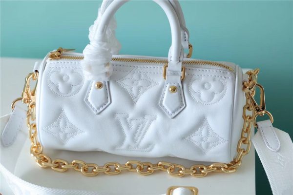 LV Papillon BB Bag Classic Monogram For Women 20cm White LV M59827