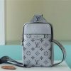 LV Outdoor Sling Bag Taigarama Gunmetal Gray For Men, Bags, Crossbody Bags 8.3in/21cm LV