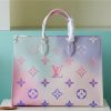 LV Onthego GM Tote Bag In Monogram Canvas Sunrise Pastel For Women 16.1in/41cm LV M46076