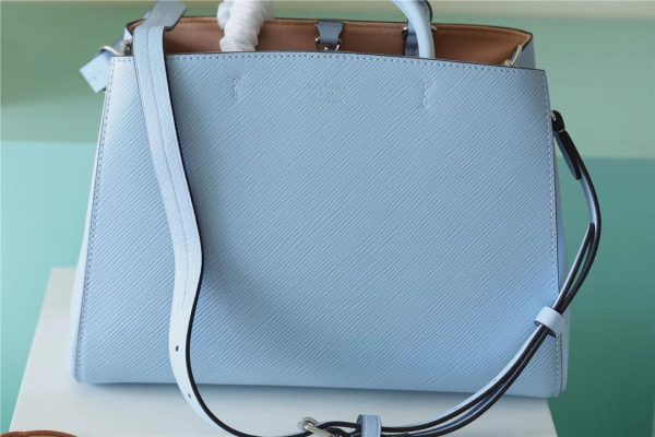 LV Marelle Tote MM Epi Bleu Nuage Blue For Women, Women’s Handbags, Shoulder And Crossbody Bags 11.8in/30cm LV