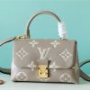 LV Madeleine BB Monogram Empreinte Dove Gray/ Creme Beige For Women, Shoulder and Crossbody Bags 9.4in/24cm LV