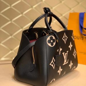 LV Montaigne MM Monogram Empreinte Black/Beige For Women, Shoulder And Crossbody Bags 13in/33cm LV M41048