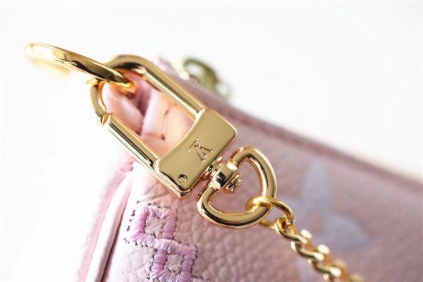 LV Mini Pochette Accessoires Monogram Empreinte Pink For Women, Women’s Handbags, Shoulder Bags And Crossbody Bags 6.1in/15.5cm LV