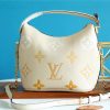 LV Neverfull MM Monogram Canvas Beige For Women, Shoulder and Crossbody Bags 9.4in/24cm LV