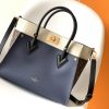 LV On My Side MM Tote Bag Monogram Canvas Navy Blue For Women, Shoulder Bags 12in/31cm LV M55933