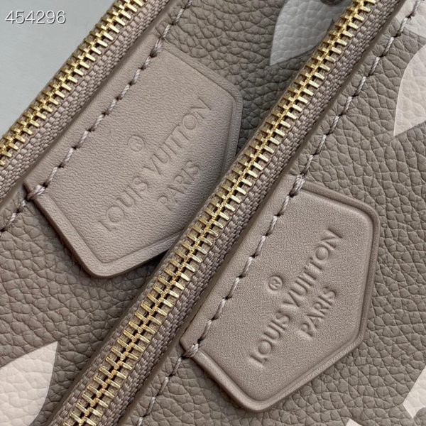 LV Multi Pochette Accessoires Monogram Empreinte Tourterelle Beige/Cream For Women, Shoulder And Crossbody Bags 9.8in/25cm LV