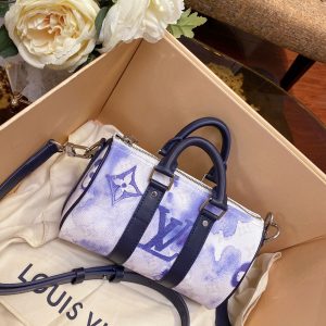 LV Keepall Xs Nano 21cm White-Blue