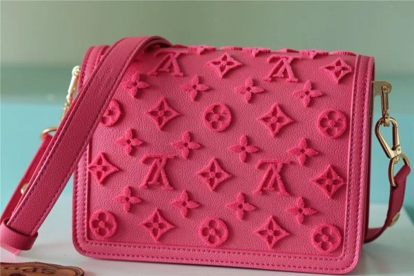 LV Mini Dauphine Monogram Fluo Pink For Women, Shoulder And Crossbody Bags 7.9in/20cm LV M20747