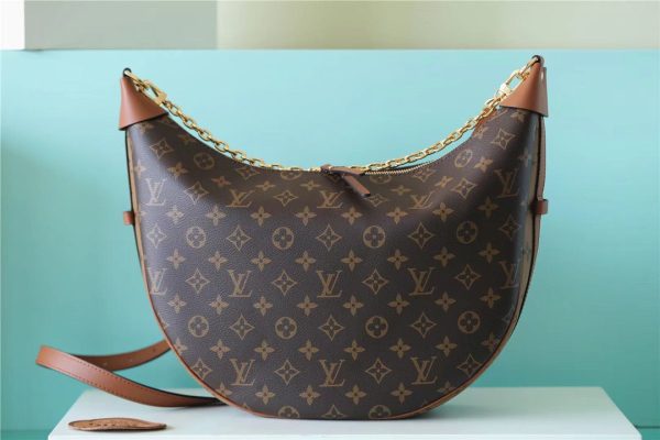 LV Loop Monogram Canvas By Nicolas Ghesquiere For Women, Shoulder And Crossbody Bags 23cm/9.1in LV