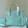 LV OnTheGo PM Monogram Empreinte Light Green For Women, Women’s Bags, Shoulder And Crossbody Bags 9.8in/25cm LV]