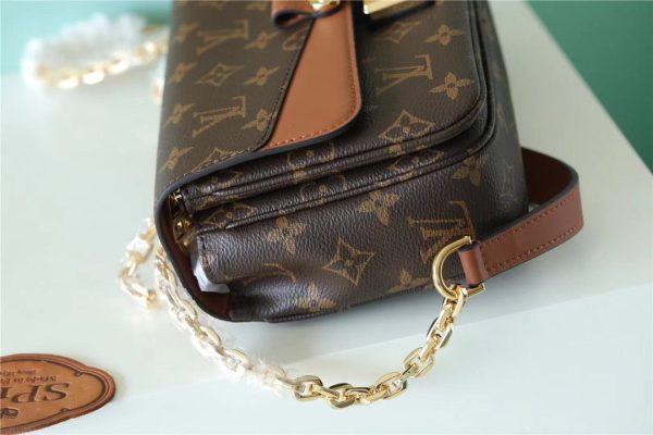 LV Marceau Monogram Canvas Caramel Brown For Women, Shoulder and Crossbody Bags 9.6in/24.5cm LV M46127