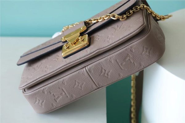 LV Marceau Monogram Empreinte Dove Gray For Women, Shoulder And Crossbody Bags 9.6in/29.5cm LV M46199