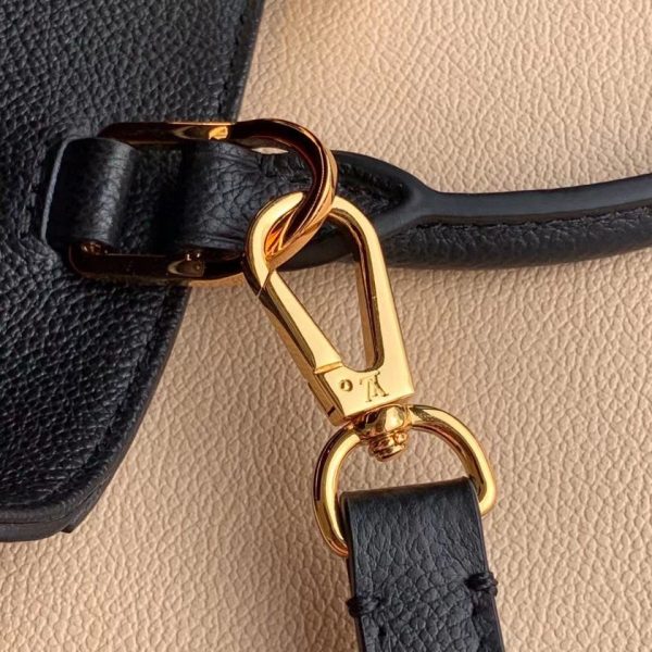 LV Montaigne MM Monogram Empreinte Black/Beige For Women, Shoulder And Crossbody Bags 13in/33cm LV M41048