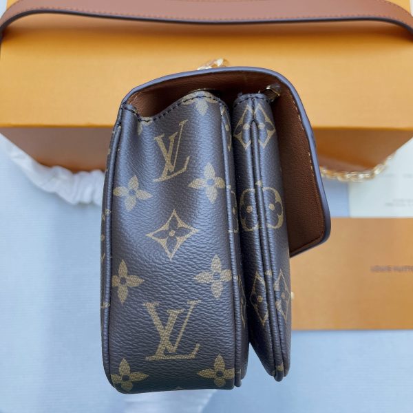 LV Marceau Monogram Canvas Caramel Brown For Women, Shoulder and Crossbody Bags 9.6in/24.5cm LV M46127