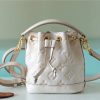 LV Nano Noe Monogram Empreinte Light Beige For Women, Shoulder And Crossbody Bags 6.3in/16cm LV M81463