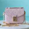 LV Micro Metis Monogram Empreinte Pink For Women, Women’s Handbags, Shoulder And Crossbody Bags 5.5in/14cm LV M81389