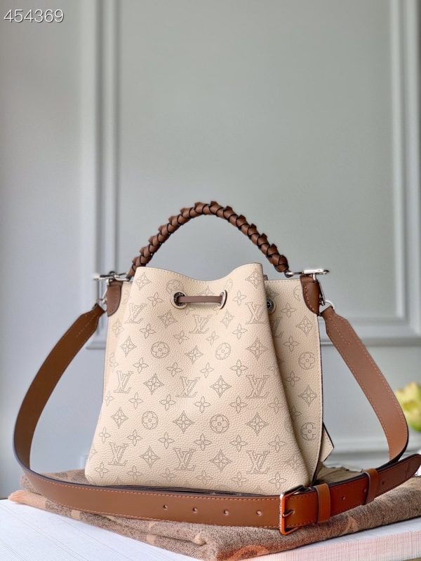 LV Muria Bucket Monogram Motif Beige For Women, Shoulder Bags 9.8in/25cm LV M55801