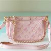 LV Multi Pochette Accessoires Monogram Empreinte Pink For Women, Women’s Handbags 9.4in/24cm LV M46093