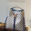 LV NeoNoe Bucket Bag MM Damier Azur Canvas 10.2in/26cm Blue For Women LV N50042