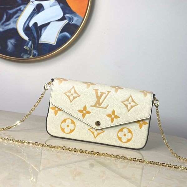 LV Monogram Empreinte Pochette 21cm White