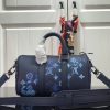 LV Keepall XS Monogram Watercolor Blue Canvas By Virgil Abloh For Men, Bags, Shoulder And Crossbody Bags 8.3in/21cm LV M57844