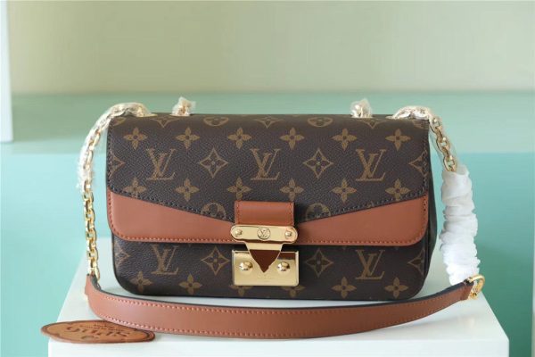 LV Marceau Monogram Canvas Caramel Brown For Women, Shoulder and Crossbody Bags 9.6in/24.5cm LV M46127