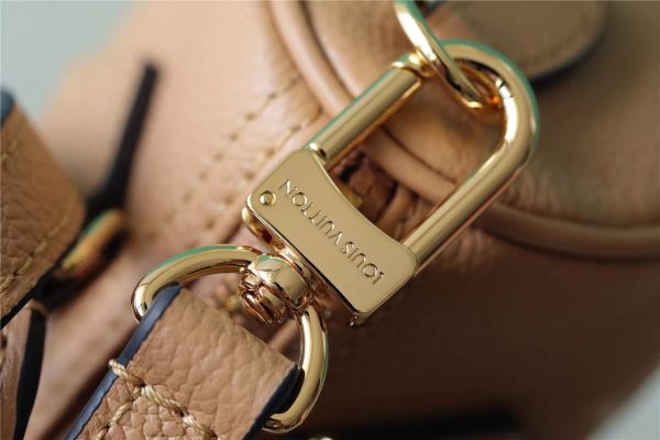 LV Nano Speedy Monogram Empreinte Arizona Beige / Cream For Women, Shoulder And Crossbody Bags 6.3in/16cm LV M81457