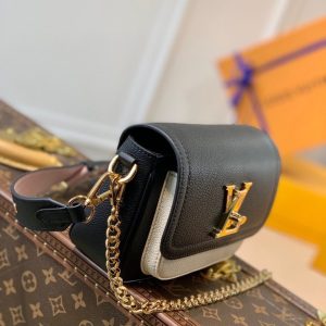 LV Lockme Tender Bag Black For Women, Women’s Handbags, Shoulder And Crossbody Bags 7.5in/19cm LV M58557