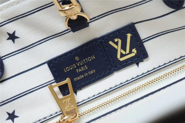 LV Onthego GM Monogram Giant And Raffia White/ Black For Women, Shoulder And Crossbody Bags 41cm/16.1in LV