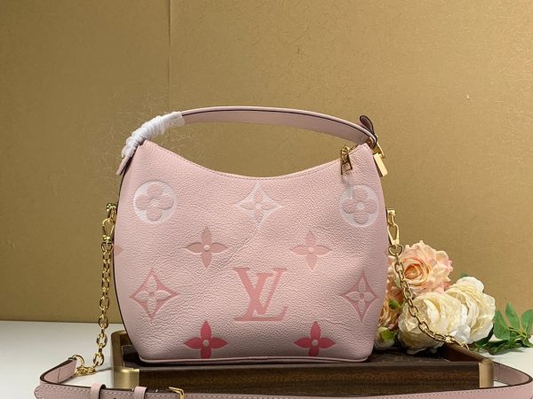 LV Marshmallow Hobo Bag Monogram Empreinte Pink For Women, Shoulder And Crossbody Bags 9.4in/24cm LV M45697