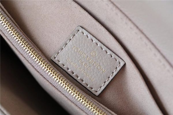 LV Madeleine MM Monogram Empreinte Dove Gray/ Creme Beige For Women, Shoulder and Crossbody Bags 11.8in/30cm LV M46041