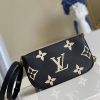 LV Multi Pochette Accessoires Monogram Empreinte Black/Cream For Women, Women’s Handbags, Shoulder And Crossbody Bags 9.8in/25cm LV M45777