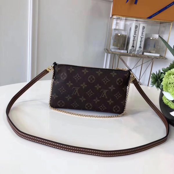 LV Pallas Clutch Monogram Canvas Black For Women, WoHandbag, Shoulder And Crossbody Bags 8.3in/21cm LV M44058