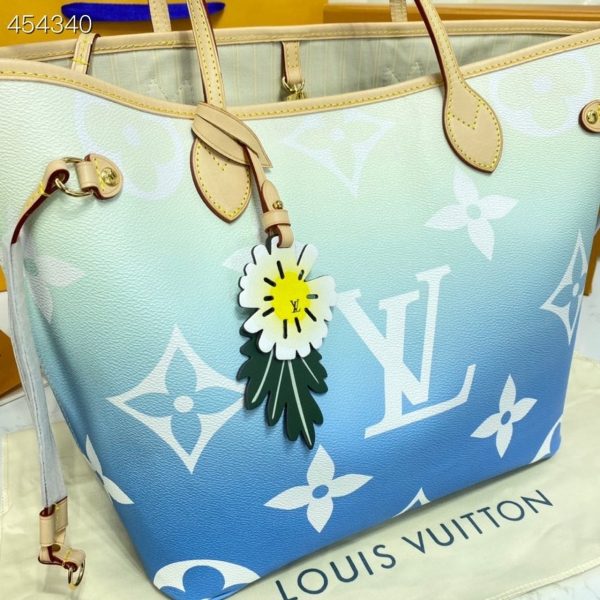 LV Neverfull MM Tote Bag Monogram Giant Canvas Blue For Women, Shoulder Bags 12.2in/31cm LV M45678