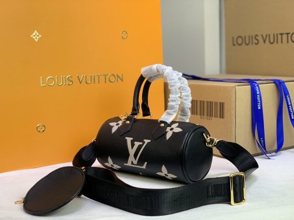 LV Papillon BB Monogram Empreinte Black/Beige For Women, Shoulder And Crossbody Bags 7.9in/20cm LV M45980