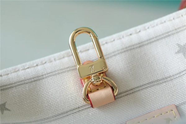 LV Onthego GM Monogram Giant And Raffia White/ Pink For Women, Shoulder And Crossbody Bags 41cm/16.1in LV