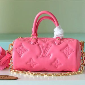 LV Papillon BB Bag Classic Monogram For Women 20cm Dragon Fruit Pink LV M59826