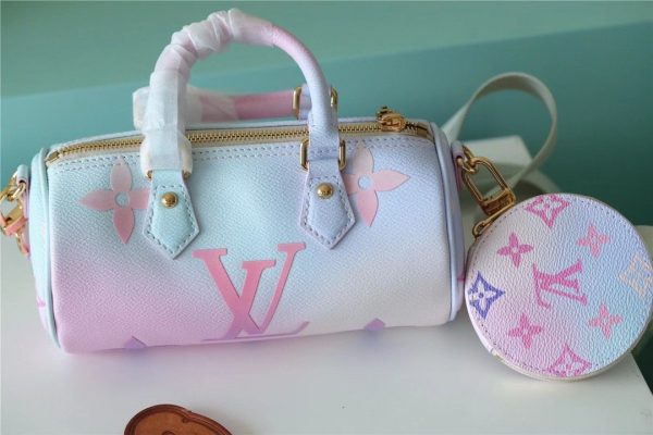 LV Papillon BB Bag Classic Monogram For Women 20cm Sunrise Pastel LV M46078