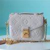 LV Micro Metis Monogram Empreinte Beige For Women, Women’s Handbags, Shoulder And Crossbody Bags 5.5in/14cm LV M81390