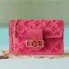 LV Mini Dauphine Monogram Fluo Pink For Women, Shoulder And Crossbody Bags 18.5cm/7.3in LV M20747