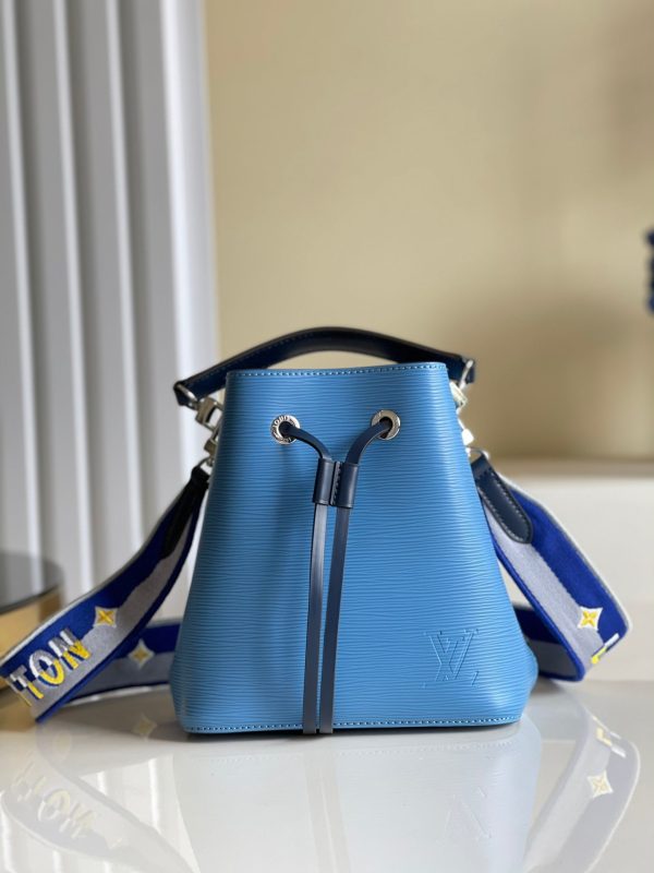 LV NeoNoe BB Bucket Bag Bleuet Blue For Women, Shoulder And Crossbody Bags 7.9in/20cm LV M57691